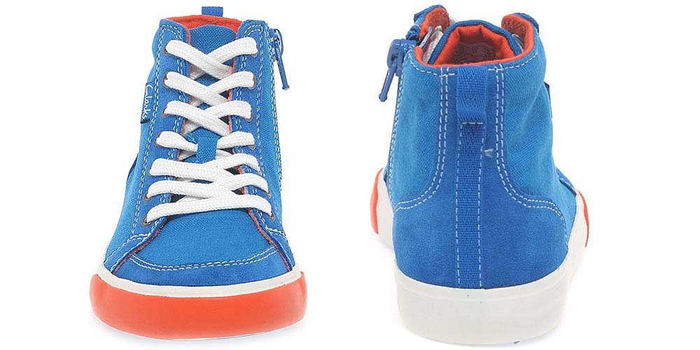 Clarks Trampki dziecięce - Club Pop Inf na zamek - rozmiar 30 - Niebieskie