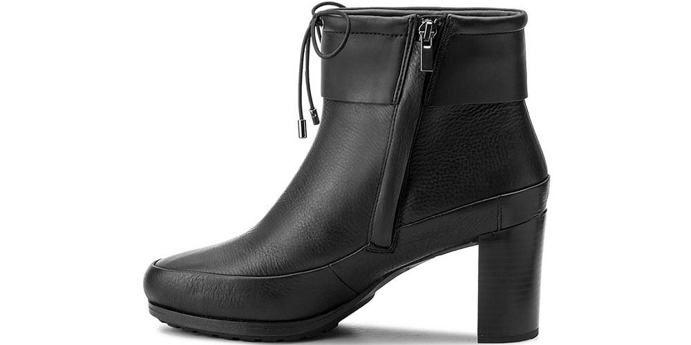 Clarks Botki damskie - London Rain GTX - rozmiar 39 - czarne, skóra licowa