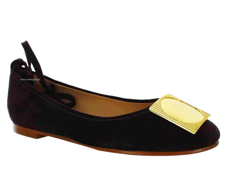 Clarks Baleriny damskie - Grace Marion - rozmiar 35,5 - fioletowe zamszowe