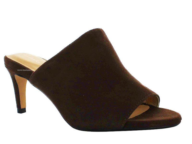 Clarks Czółenka damskie - Amali Astra - rozmiar 36 - brązowe skóra zamszowa