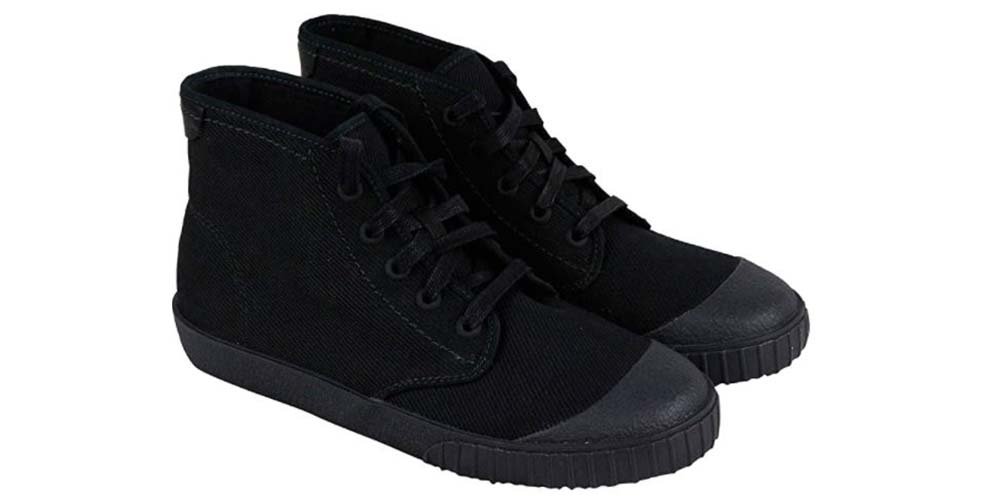 Clarks Męskie trampki wysokie - Cyrus Rise - rozmiar 41 - czarne tekstylne