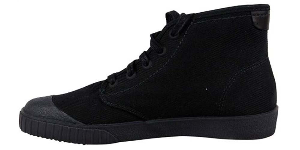 Clarks Męskie trampki wysokie - Cyrus Rise - rozmiar 41 - czarne tekstylne