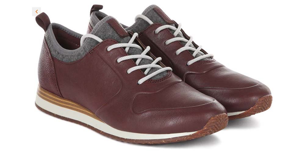 Clarks Półbuty damskie - Hero Fuse - rozmiar 39 - burgundowa skóra licowa