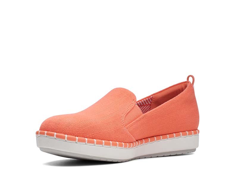 Clarks Baleriny - Step Glow Slip - Cushion Soft - rozmiar 35,5 - Koralowe