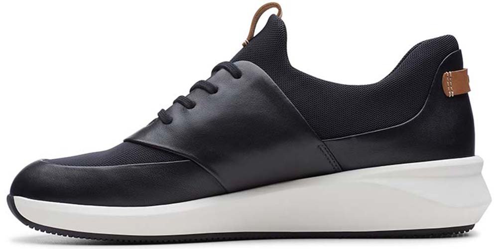 Clarks Półbuty damskie - Un Rio Lace - rozmiar 35,5 - czarna skóra licowa