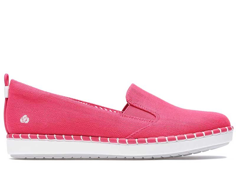 Clarks Baleriny damskie - Step Glow Slip - rozmiar 36 - Różowe, tekstylne