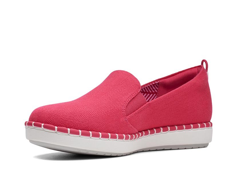 Clarks Baleriny damskie - Step Glow Slip - rozmiar 36 - Różowe, tekstylne