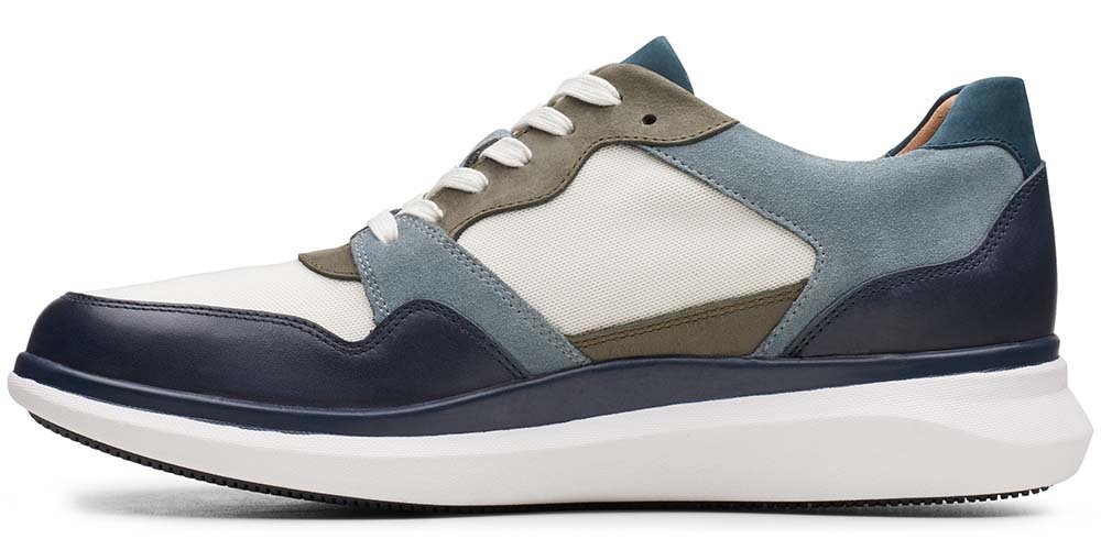 Clarks Półbuty męskie - Un Globe Run Navy Combi - rozmiar 40 - Granatowe