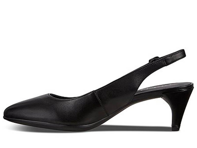 ECCO Czółenka damskie - Shape 45 Pointy Sleek - rozmiar 36 - czarne, skóra