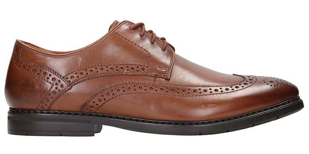 Clarks Półbuty męskie biznesowe - Banbury Limit - rozmiar 39,5 - brązowe