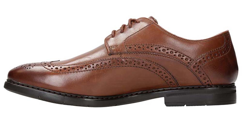 Clarks Półbuty męskie biznesowe - Banbury Limit - rozmiar 39,5 - brązowe
