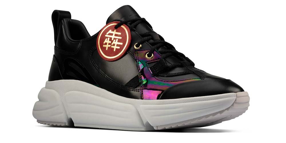 Clarks Półbuty damskie - TriComet Lace - rozmiar 39 - czarne, skórzane buty