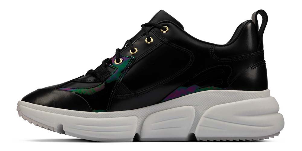 Clarks Półbuty damskie - TriComet Lace - rozmiar 39 - czarne, skórzane buty